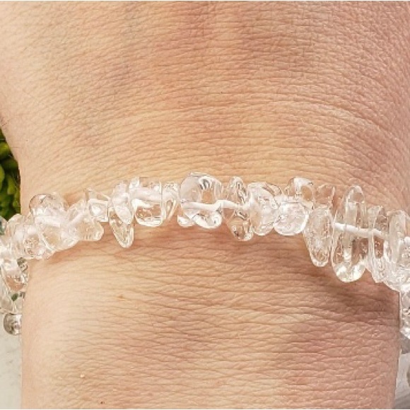 Quartz Natural Crystal Chip Bracelet - Single Bracelet. - Picture 2 of 2